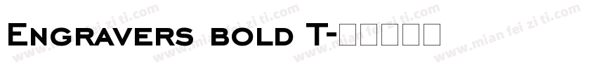 Engravers bold T字体转换